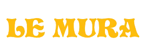 Logo giallo con scritta "LE MURA" in stile decorativo